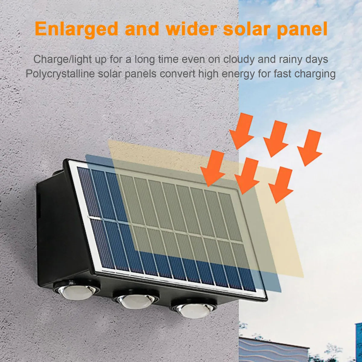 ⭐Aplique Solar Bidireccional Impermeable 6 LED⭐