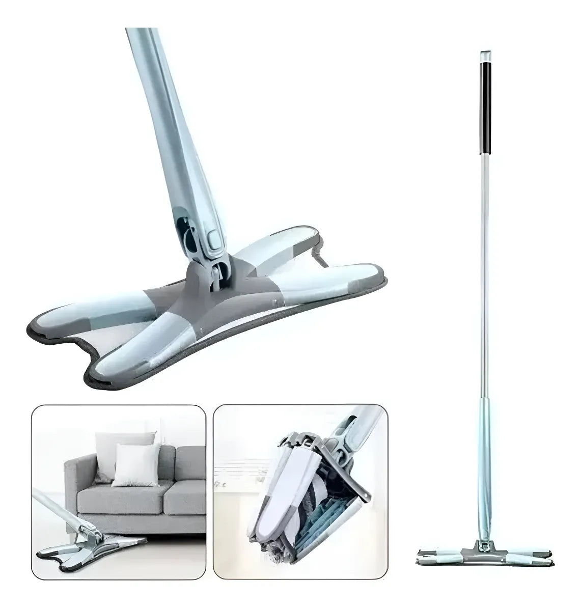 ⭐Mopa trapeador microfribra cabezal 360º con escurridor integrado⭐