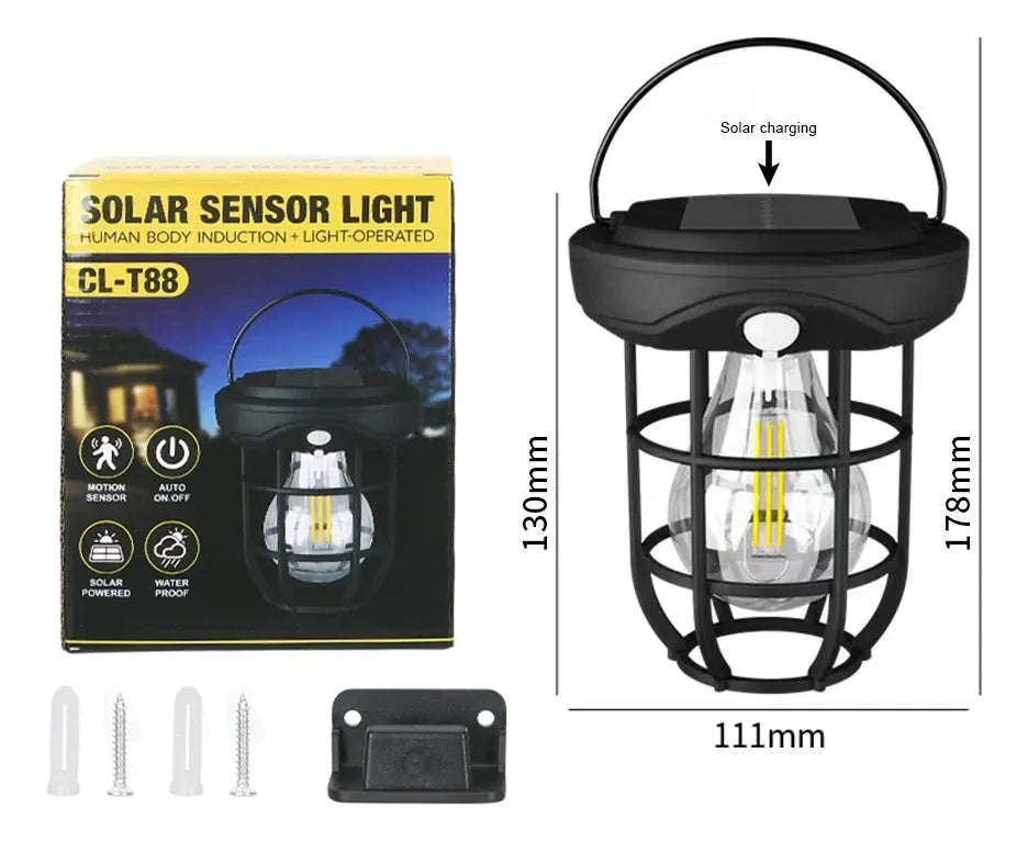 ⭐FAROL SOLAR COLGANTE O DE AUTOMÁTICO CON SENSOR DE MOVIMIENTO⭐