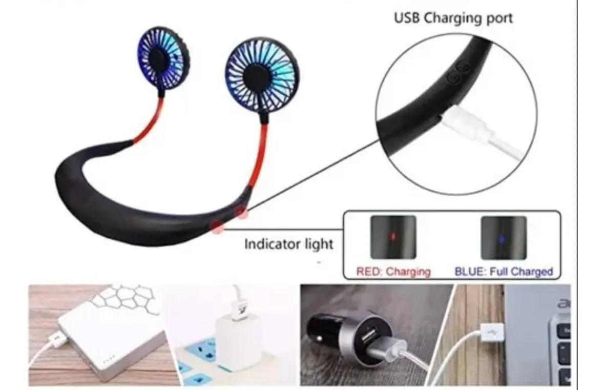 ⭐Ventilador de cuello portátil con carga USB⭐