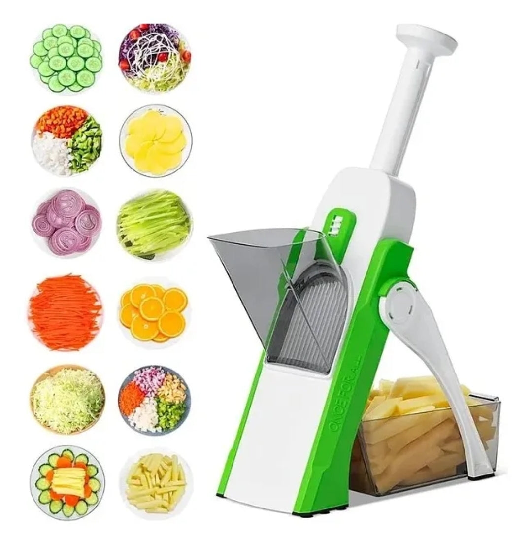 (VIDEO🎞)⭐Cortador, rallador y picador de verduras 3 en 1 con mandolina⭐