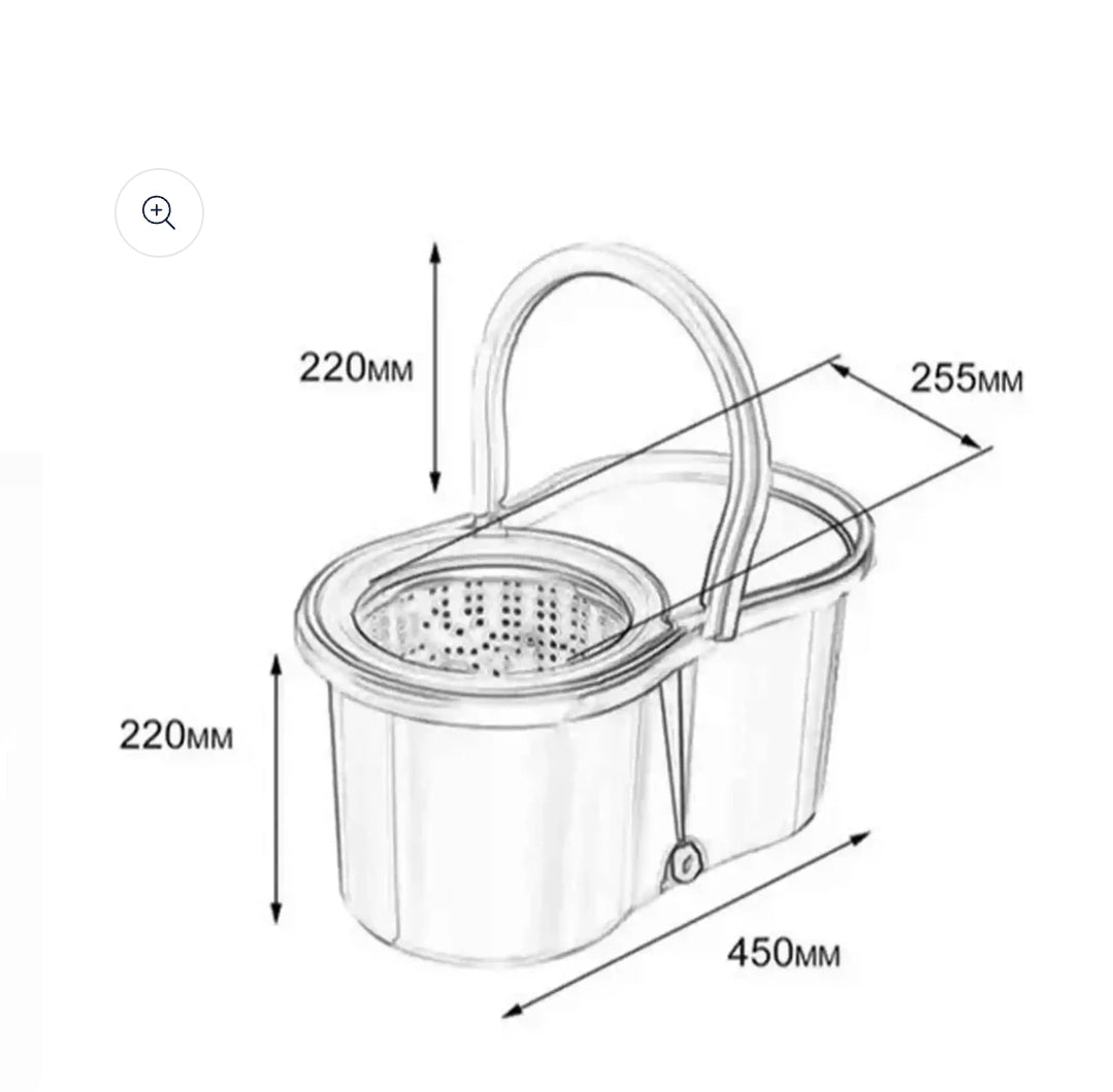 ⭐️Mopa trapeador con tambor estrujador giratorio metálico + 2 paños de repuesto⭐️