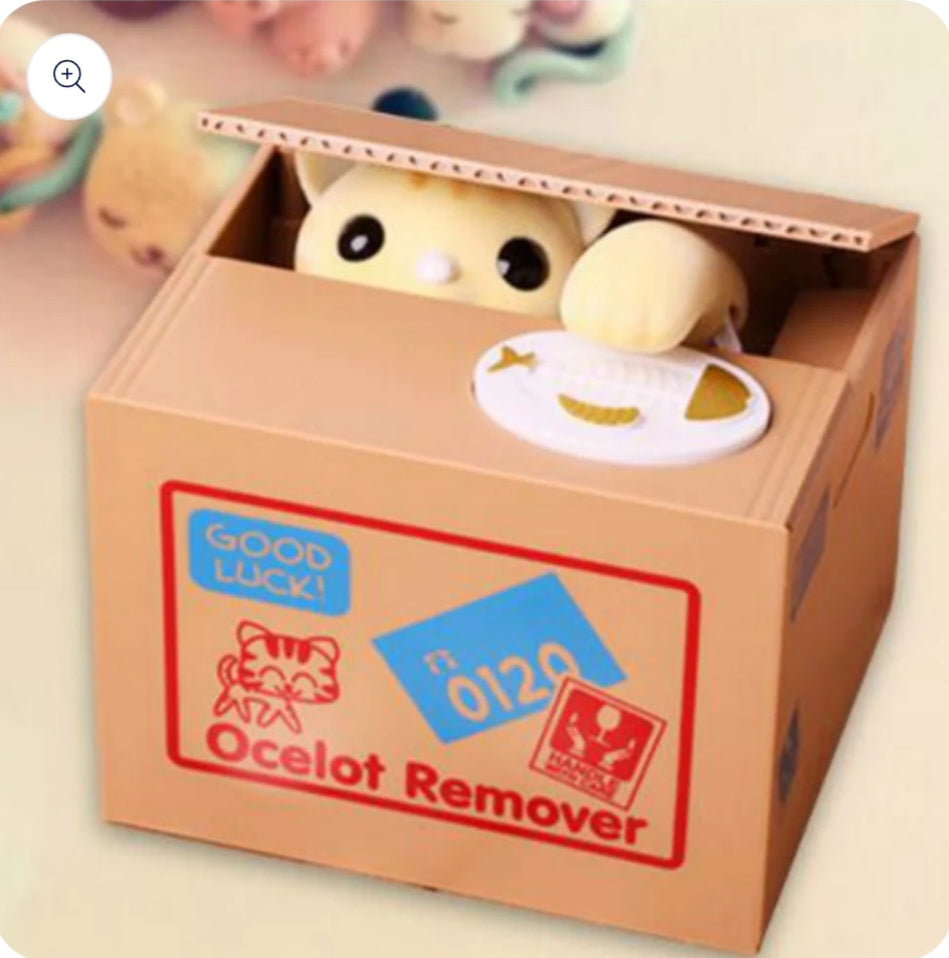 ⭐️Alcancia automática de gato roba monedas⭐️