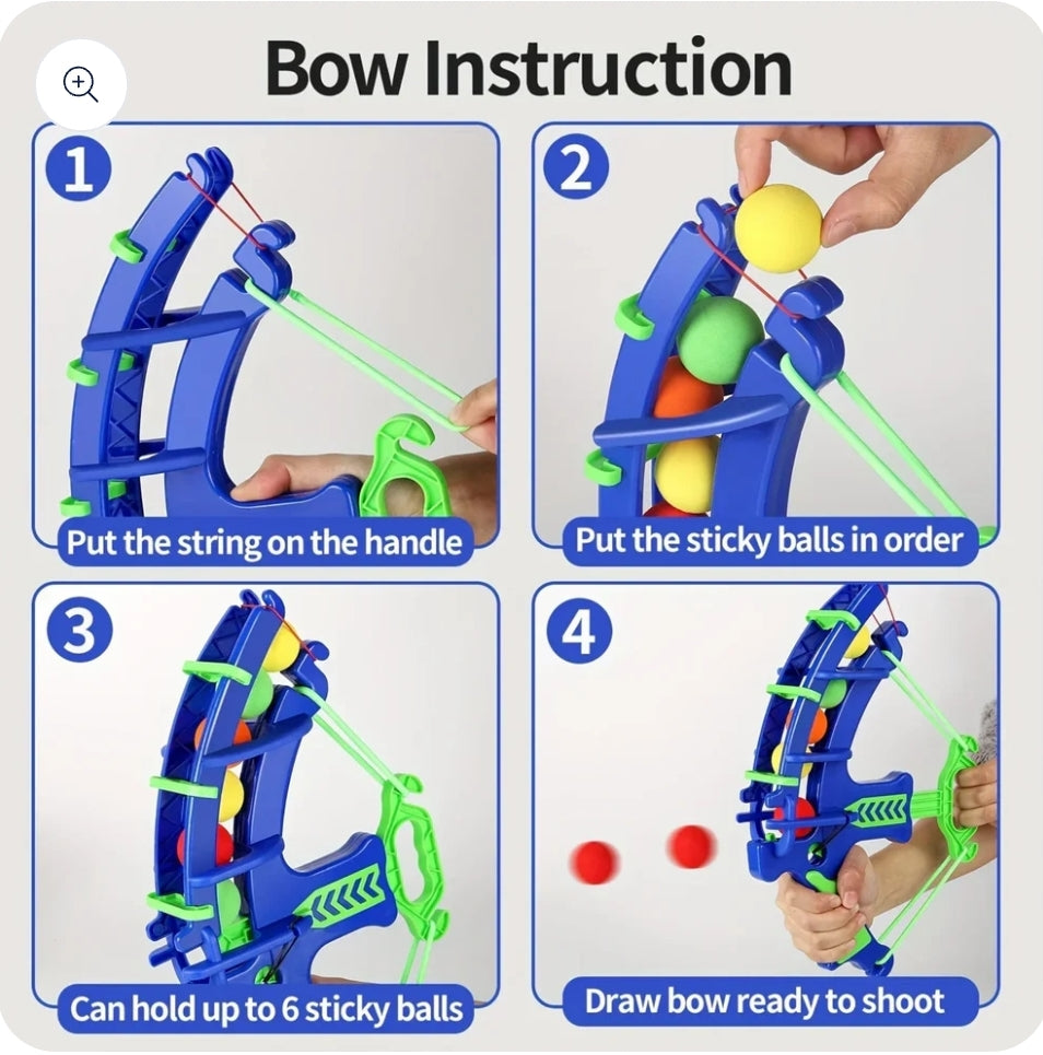 ⭐️Juguete arco lanzador de bolas tiro al blanco⭐️