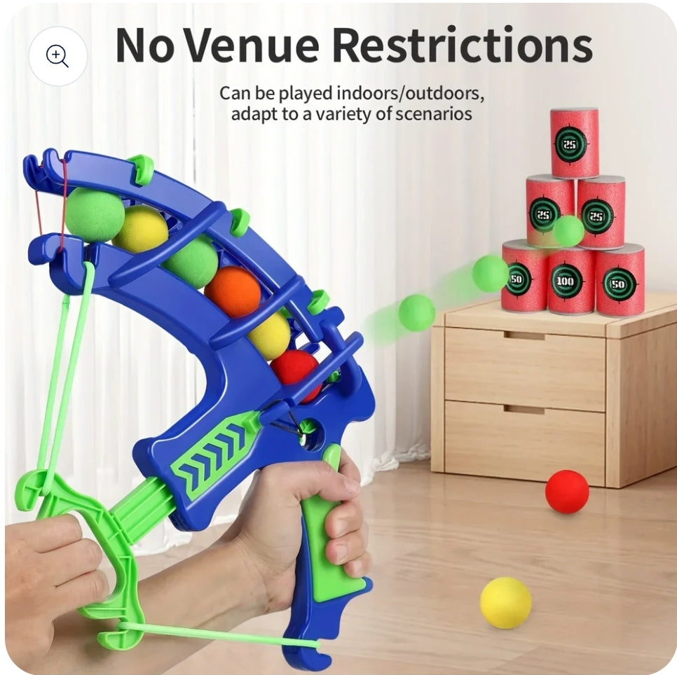 ⭐️Juguete arco lanzador de bolas tiro al blanco⭐️