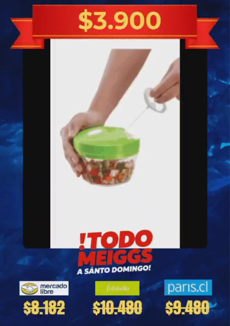 (VIDEO🎞)⭐Picadora de vegetales con cuerda manual⭐