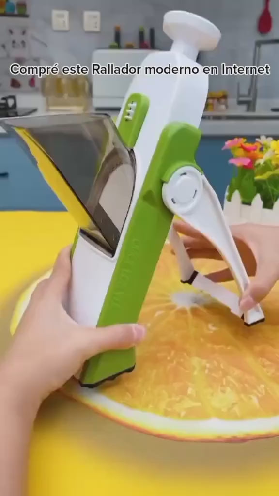 (VIDEO🎞)⭐Cortador, rallador y picador de verduras 3 en 1 con mandolina⭐