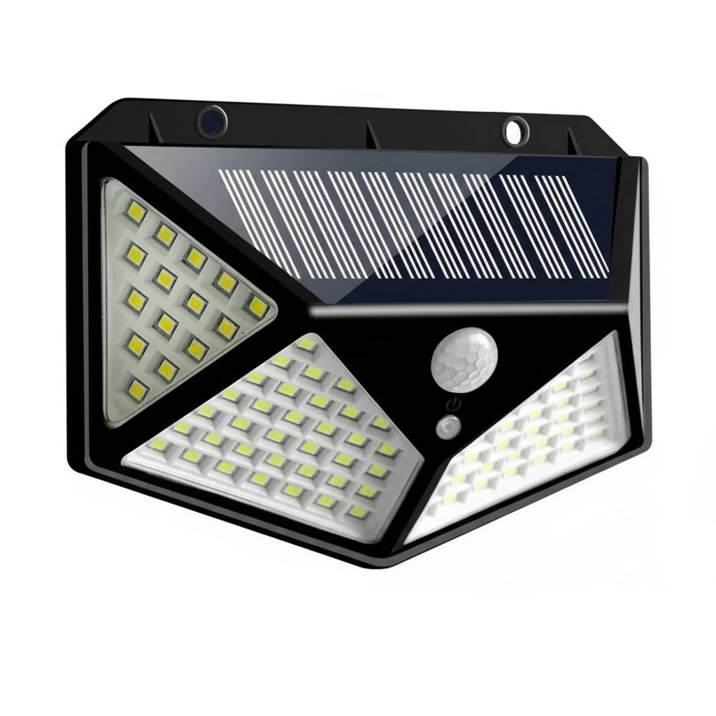 ⭐ Lámpara Solar LED 100 luces con Sensor de Movimiento – Exterior ⭐