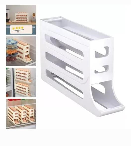 ⭐Huevera - Dispensador Organizador De 4 Niveles Blanco⭐
